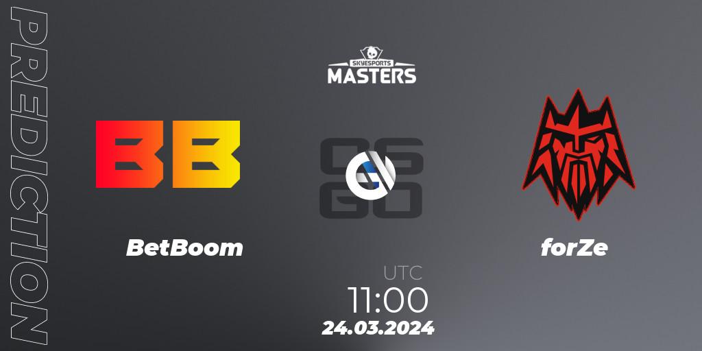 BetBoom contre forZe : prédiction de match. 24.03.24. CS2 (CS:GO), Skyesports Masters 2024: European Qualifier