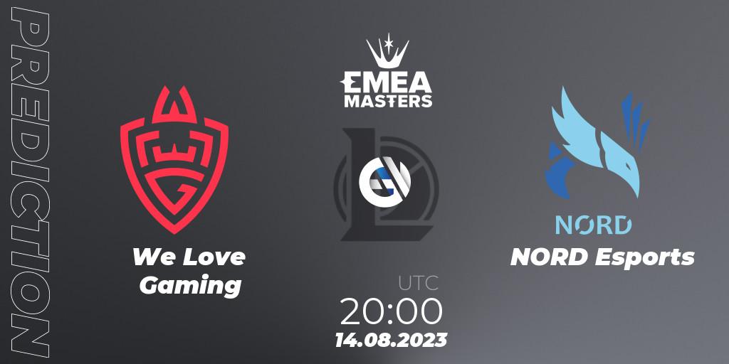 We Love Gaming contre NORD Esports : prédiction de match. 14.08.23. LoL, EMEA Masters Summer 2023