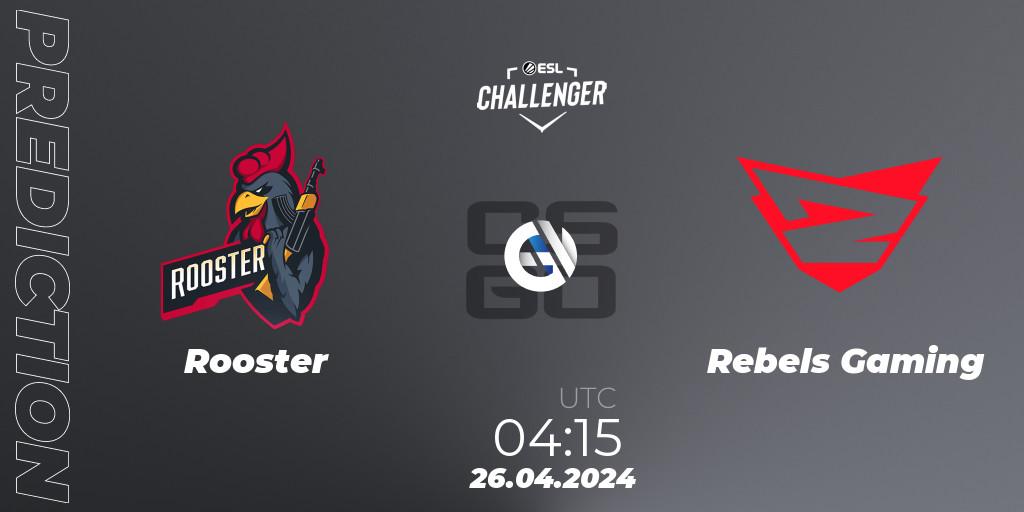 Rooster contre Rebels Gaming : prédiction de match. 26.04.24. CS2 (CS:GO), ESL Challenger April 2024