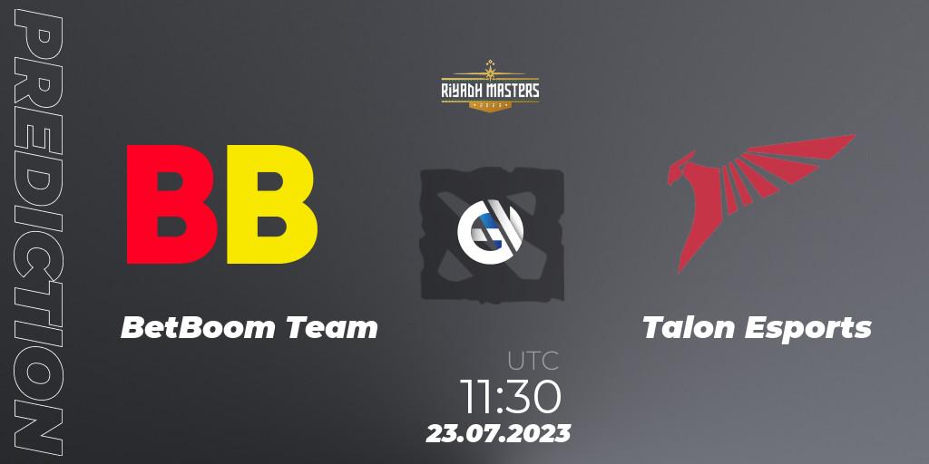 BetBoom Team contre Talon Esports : prédiction de match. 23.07.2023 at 11:32. Dota 2, Riyadh Masters 2023 - Group Stage