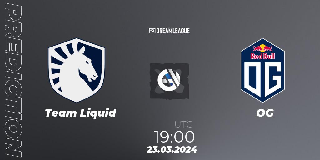 Team Liquid contre OG : prédiction de match. 23.03.24. Dota 2, DreamLeague Season 23: Western Europe Closed Qualifier