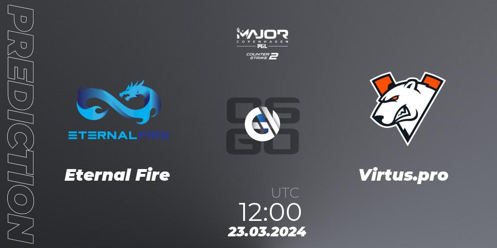 Eternal Fire contre Virtus.pro : prédiction de match. 23.03.24. CS2 (CS:GO), PGL CS2 Major Copenhagen 2024