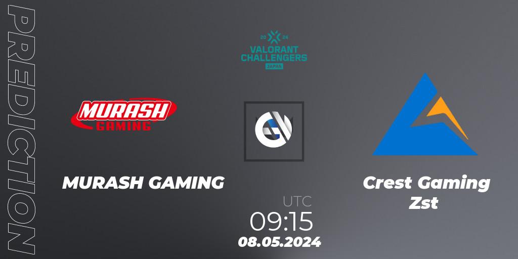 MURASH GAMING contre Crest Gaming Zst : prédiction de match. 08.05.2024 at 09:15. VALORANT, VALORANT Challengers Japan 2024: Split 2 Advance Stage