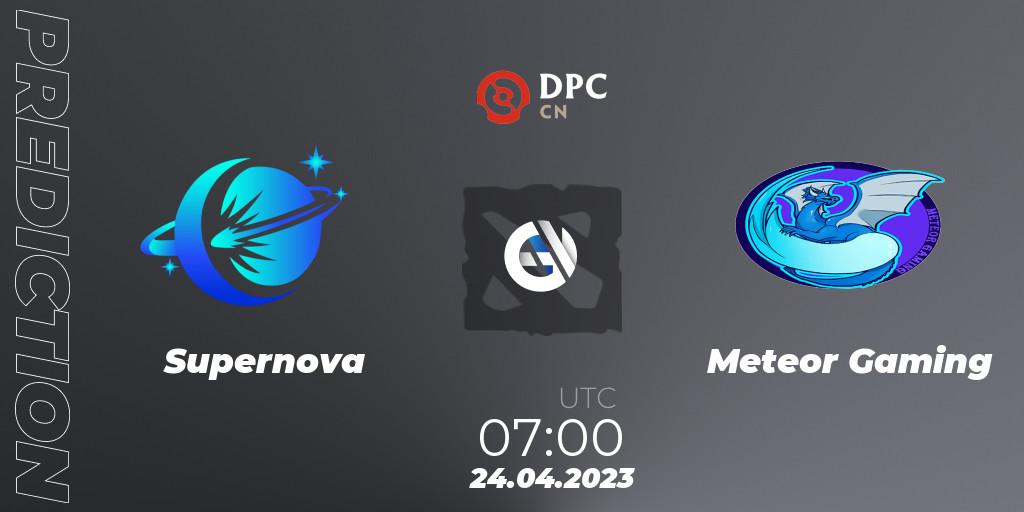 Supernova contre Meteor Gaming : prédiction de match. 24.04.23. Dota 2, DPC 2023 Tour 2: CN Division II (Lower)