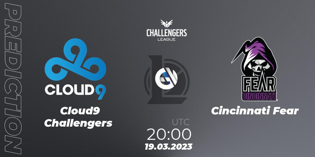 Cloud9 Challengers contre Cincinnati Fear : prédiction de match. 19.03.23. LoL, NACL 2023 Spring - Playoffs