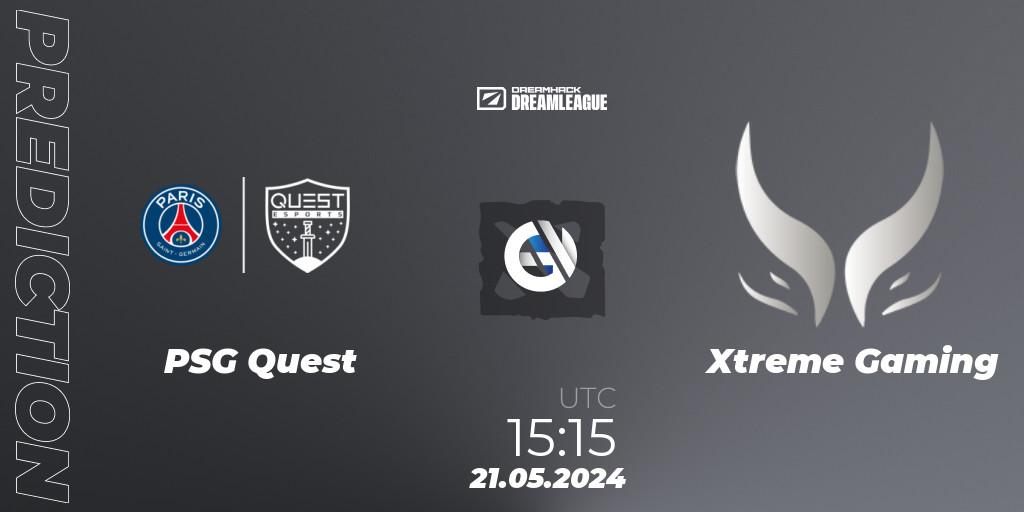 PSG Quest contre Xtreme Gaming : prédiction de match. 21.05.2024 at 16:00. Dota 2, DreamLeague Season 23