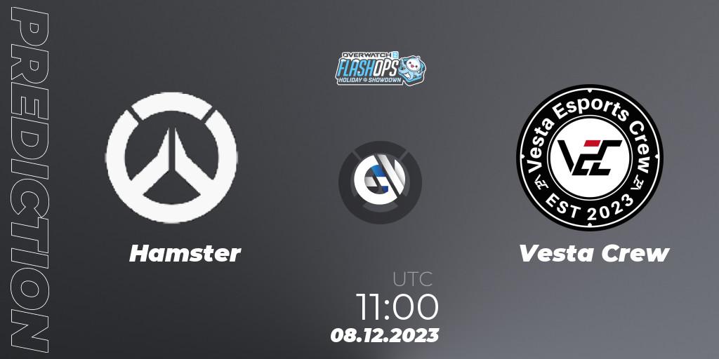 Hamster contre Vesta Crew : prédiction de match. 08.12.2023 at 11:00. Overwatch, Flash Ops Holiday Showdown - APAC Finals