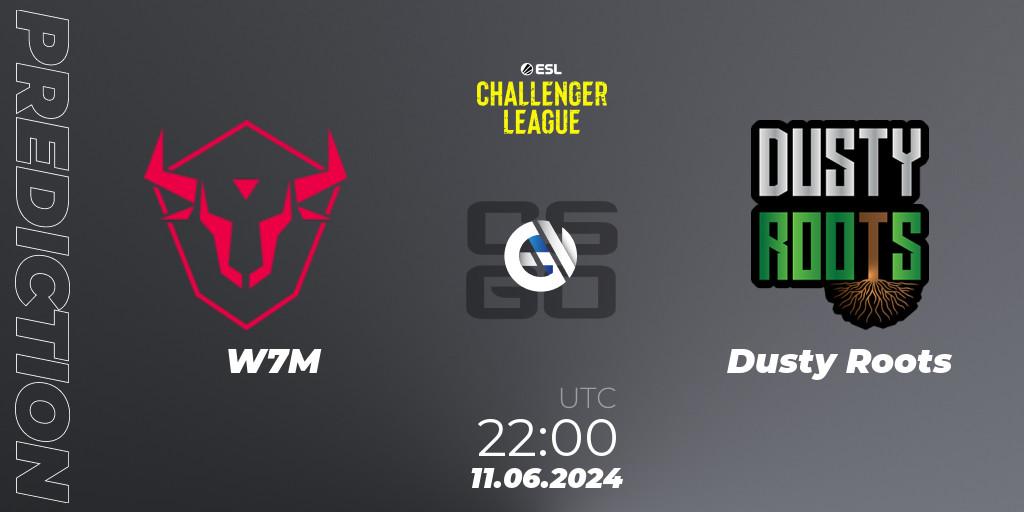 W7M contre Dusty Roots : prédiction de match. 11.06.2024 at 22:00. Counter-Strike (CS2), ESL Challenger League Season 47 Relegation: South America