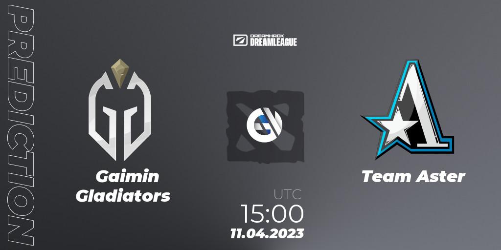 Gaimin Gladiators contre Team Aster : prédiction de match. 11.04.23. Dota 2, DreamLeague Season 19 - Group Stage 1