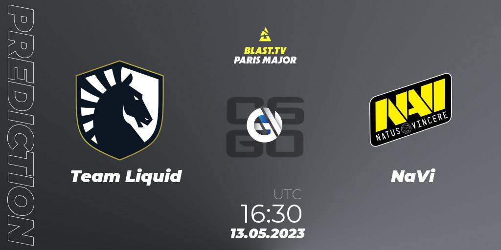 Team Liquid contre NaVi : prédiction de match. 13.05.2023 at 15:20. Counter-Strike (CS2), BLAST Paris Major 2023
