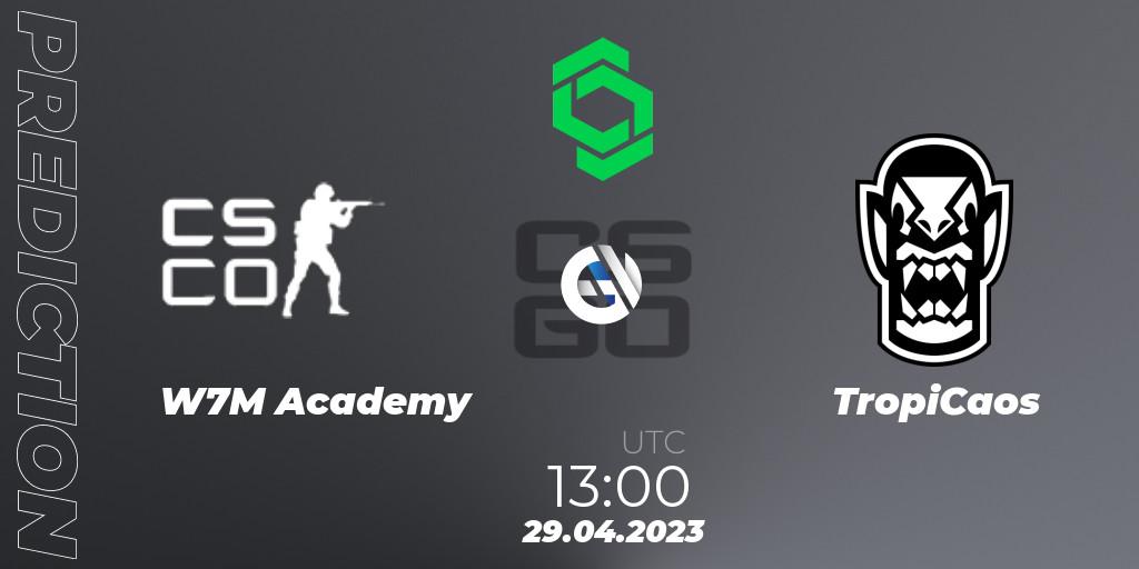 w7m Academy contre TropiCaos : prédiction de match. 29.04.2023 at 13:00. Counter-Strike (CS2), CCT South America Series #7