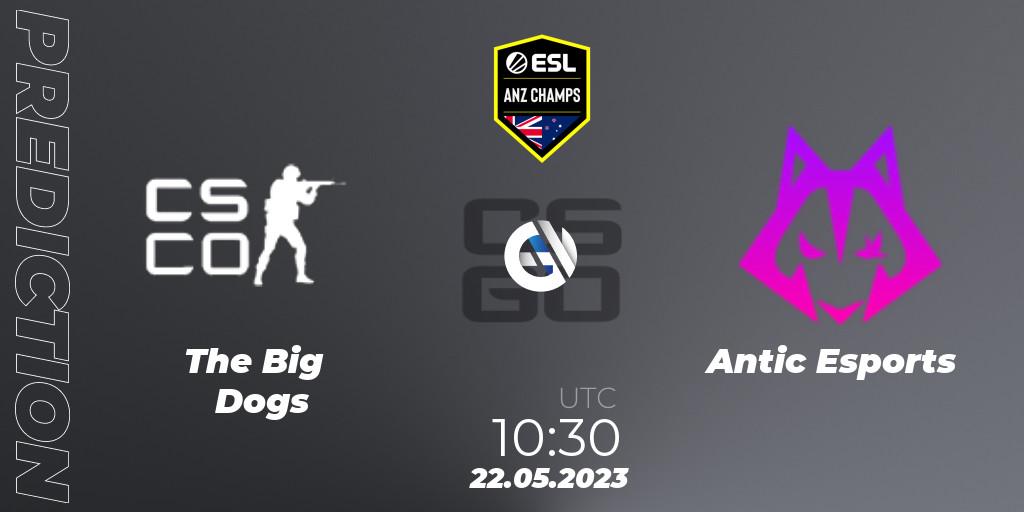 The Big Dogs contre Antic Esports : prédiction de match. 23.05.23. CS2 (CS:GO), ESL ANZ Champs Season 16