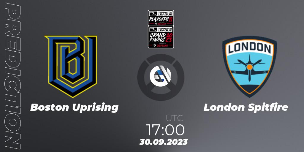 Boston Uprising contre London Spitfire : prédiction de match. 30.09.23. Overwatch, Overwatch League 2023 - Playoffs