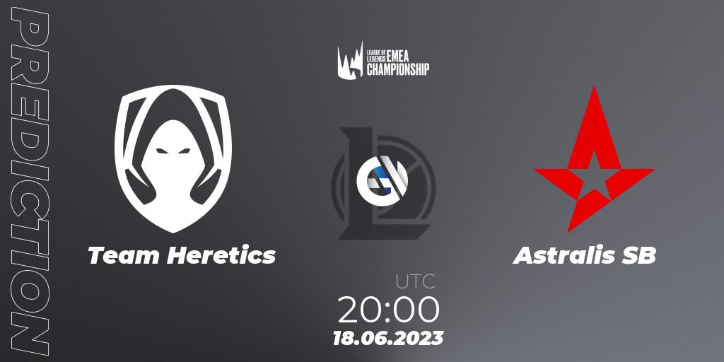 Team Heretics contre Astralis SB : prédiction de match. 18.06.23. LoL, LEC Summer 2023 - Regular Season