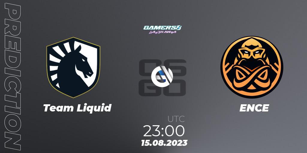 Team Liquid contre ENCE : prédiction de match. 16.08.23. CS2 (CS:GO), Gamers8 2023