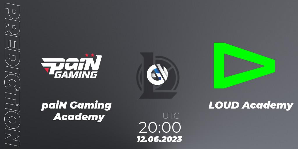 paiN Gaming Academy contre LOUD Academy : prédiction de match. 12.06.23. LoL, CBLOL Academy Split 2 2023 - Group Stage