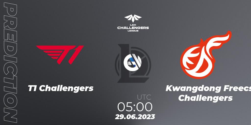 T1 Challengers contre Kwangdong Freecs Challengers : prédiction de match. 29.06.23. LoL, LCK Challengers League 2023 Summer - Group Stage