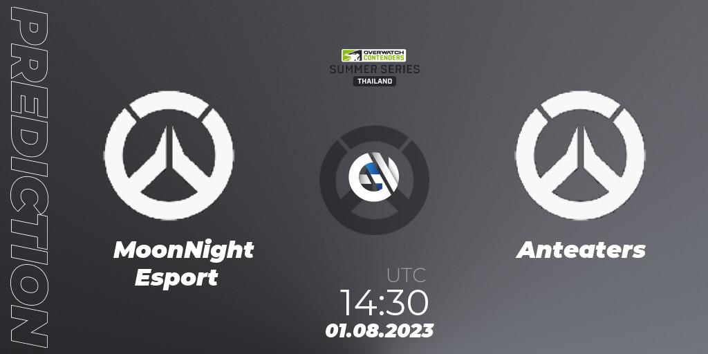 MoonNight Esport contre Anteaters : prédiction de match. 01.08.2023 at 14:30. Overwatch, Overwatch Contenders 2023 Summer Series: Thailand