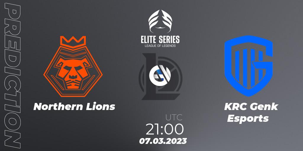 Northern Lions contre KRC Genk Esports : prédiction de match. 07.03.2023 at 21:00. LoL, Elite Series Spring 2023 - Group Stage