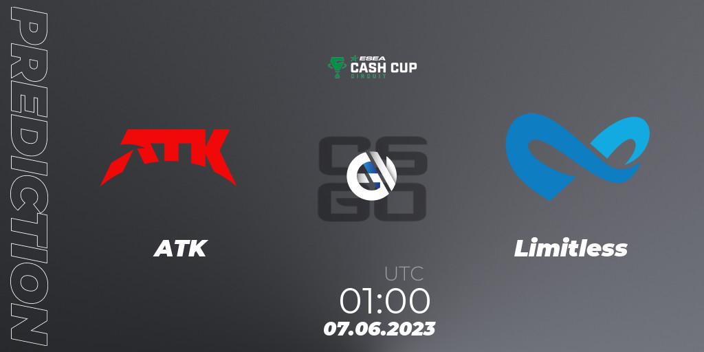 ATK contre Limitless : prédiction de match. 07.06.23. CS2 (CS:GO), ESEA Cash Cup Circuit Season 1 Finals