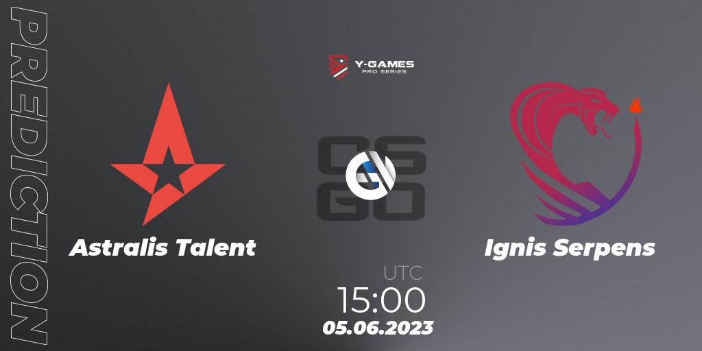Astralis Talent contre Ignis Serpens : prédiction de match. 05.06.23. CS2 (CS:GO), Y-Games PRO Series 2023