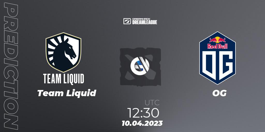Team Liquid contre OG : prédiction de match. 10.04.23. Dota 2, DreamLeague Season 19 - Group Stage 1