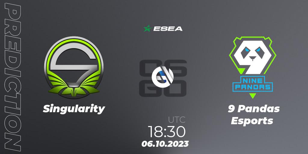 Singularity contre 9 Pandas Esports : prédiction de match. 06.10.23. CS2 (CS:GO), ESEA Advanced Season 46 Europe