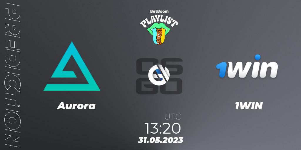 Aurora contre 1WIN : prédiction de match. 31.05.2023 at 11:30. Counter-Strike (CS2), BetBoom Playlist. Freedom