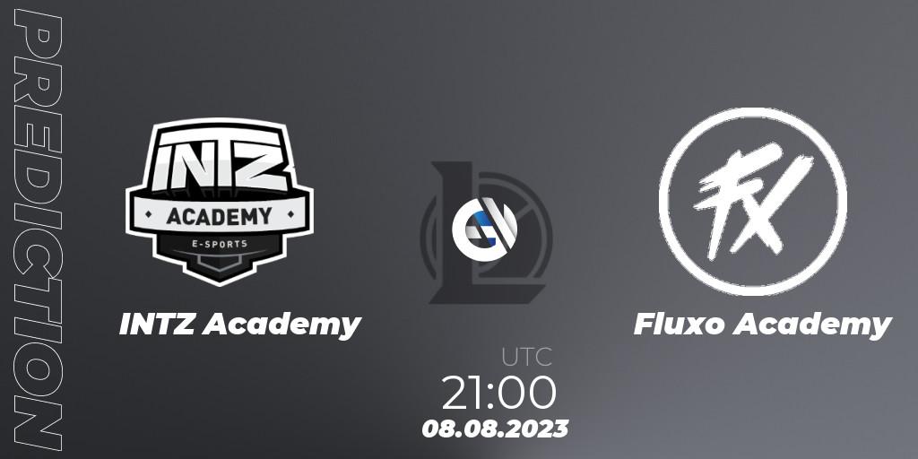 INTZ Academy contre Fluxo Academy : prédiction de match. 08.08.2023 at 21:00. LoL, CBLOL Academy Split 2 2023 - Group Stage