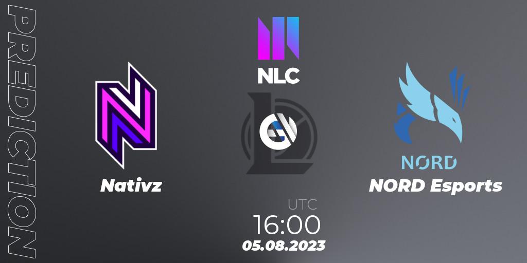 Nativz contre NORD Esports : prédiction de match. 05.08.2023 at 16:00. LoL, NLC Summer 2023 - Playoffs