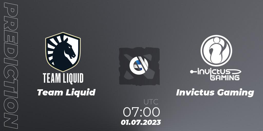 Team Liquid contre Invictus Gaming : prédiction de match. 01.07.2023 at 06:47. Dota 2, Bali Major 2023 - Group Stage
