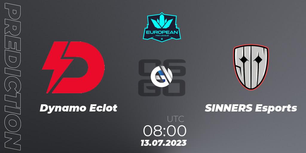 Dynamo Eclot contre SINNERS Esports : prédiction de match. 13.07.23. CS2 (CS:GO), European Pro League Season 9