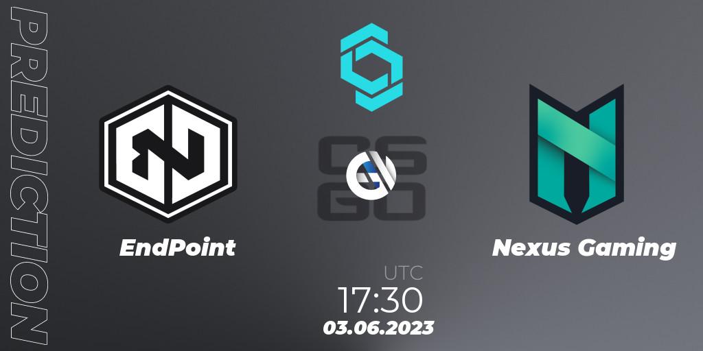 EndPoint contre Nexus Gaming : prédiction de match. 03.06.23. CS2 (CS:GO), CCT North Europe Series 5