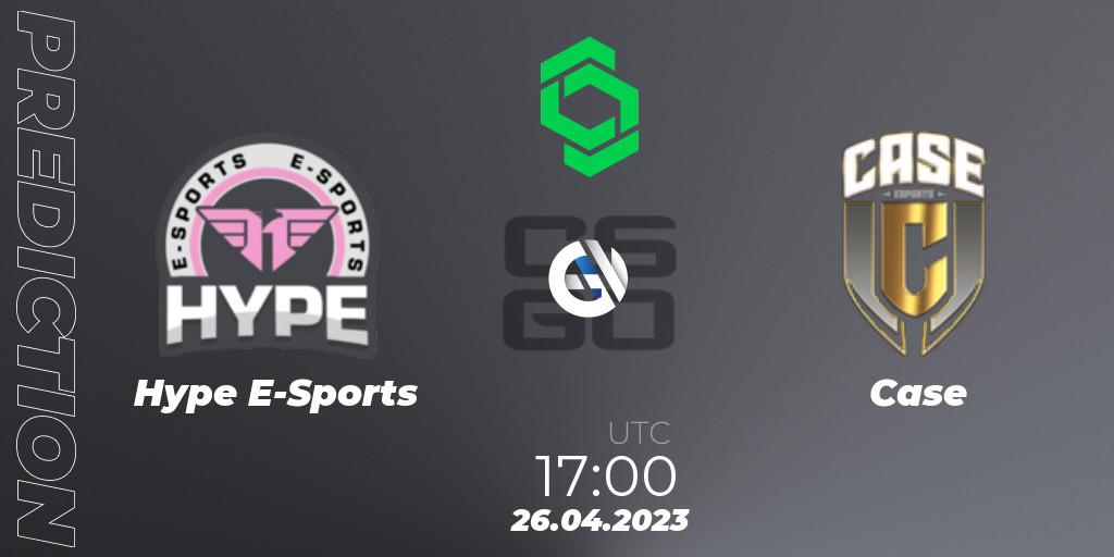 Hype E-Sports contre Case : prédiction de match. 26.04.2023 at 17:10. Counter-Strike (CS2), CCT South America Series #7