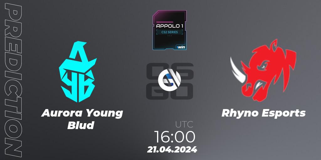 Aurora Young Blud contre Rhyno Esports : prédiction de match. 21.04.24. CS2 (CS:GO), Appolo1 Series: Phase 1