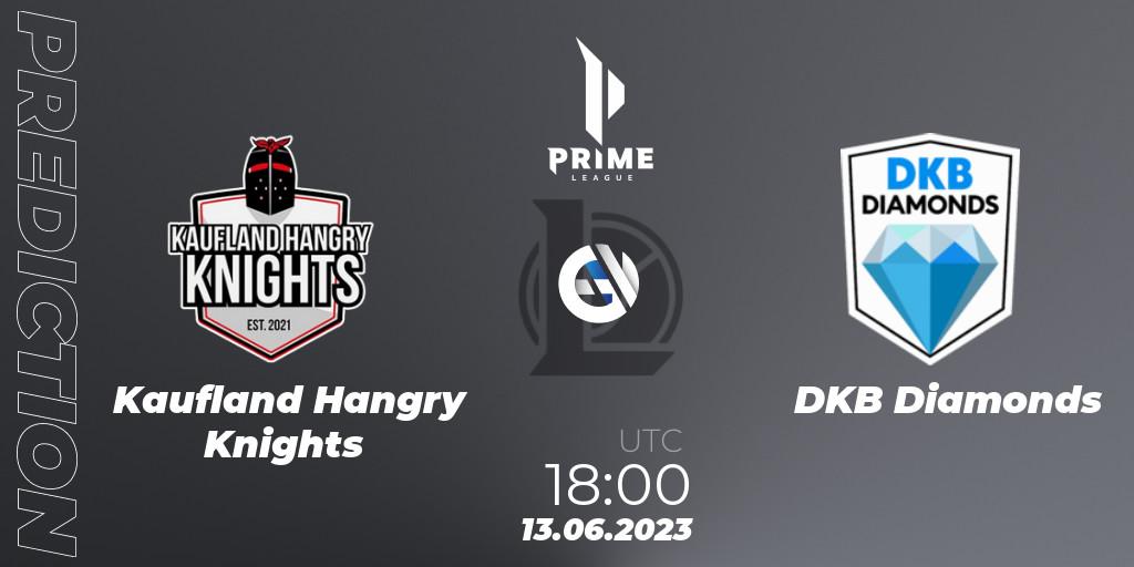Kaufland Hangry Knights contre DKB Diamonds : prédiction de match. 13.06.2023 at 18:00. LoL, Prime League 2nd Division Summer 2023