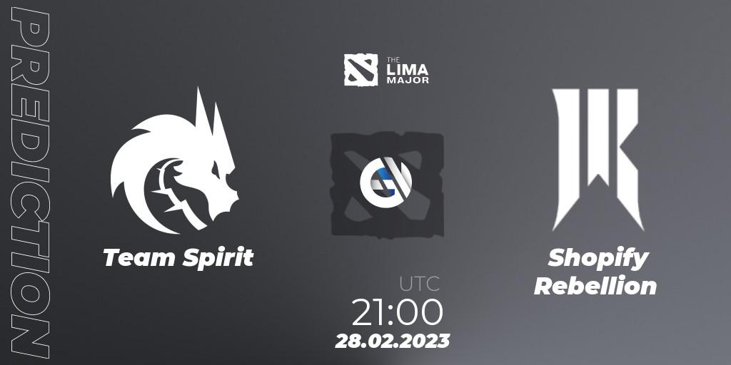 Team Spirit contre Shopify Rebellion : prédiction de match. 01.03.23. Dota 2, The Lima Major 2023