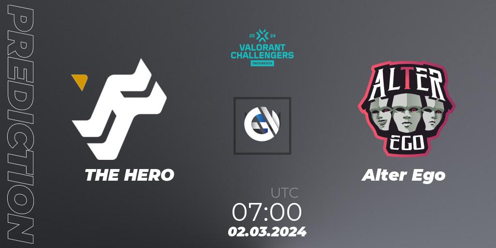 THE HERO contre Alter Ego : prédiction de match. 02.03.2024 at 07:00. VALORANT, VALORANT Challengers Indonesia 2024: Split 1