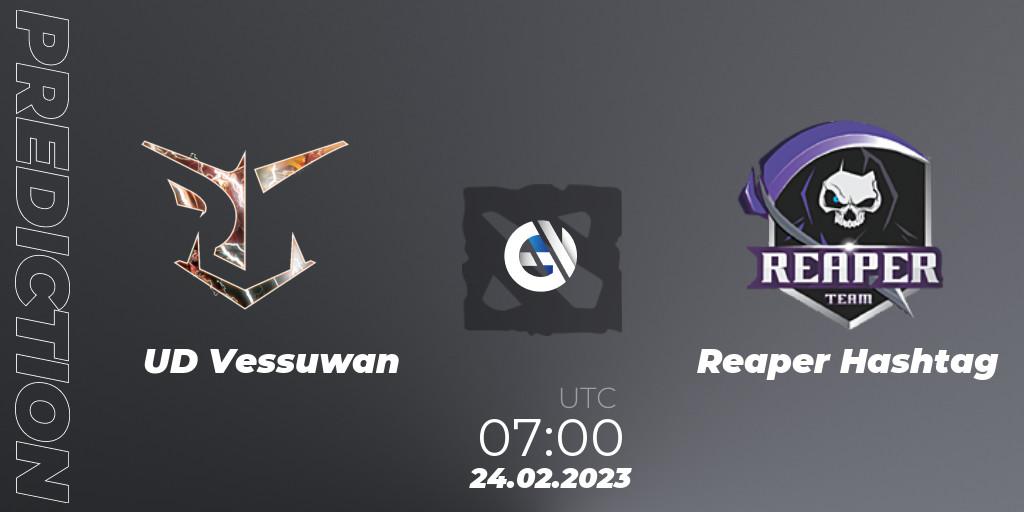 UD Vessuwan contre Reaper Hashtag : prédiction de match. 26.02.23. Dota 2, GGWP Dragon Series 1
