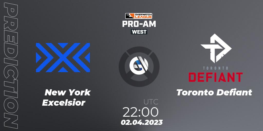New York Excelsior contre Toronto Defiant : prédiction de match. 02.04.2023 at 22:00. Overwatch, Overwatch League 2023 - Pro-Am