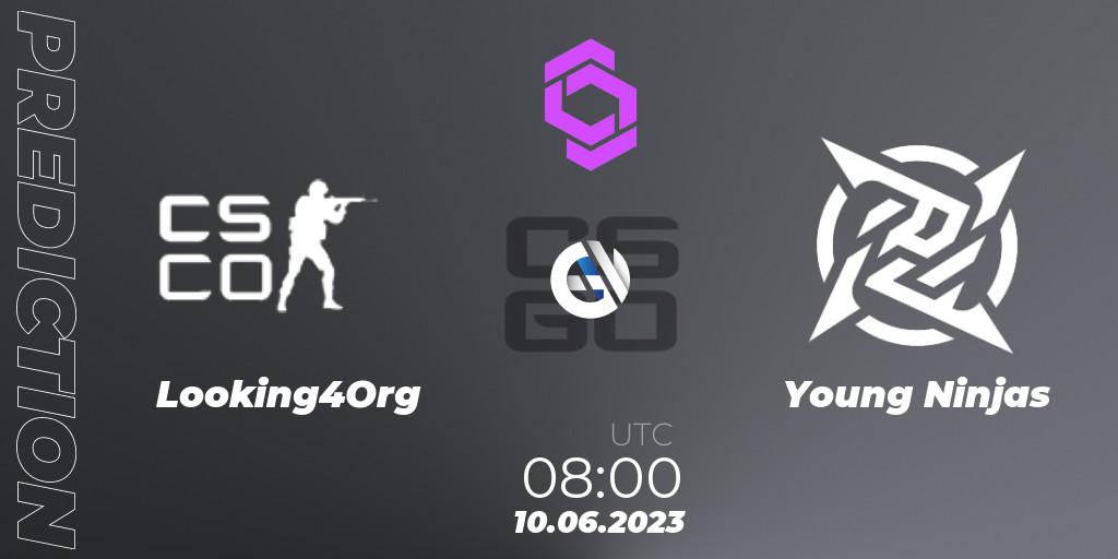 Looking4Org contre Young Ninjas : prédiction de match. 10.06.23. CS2 (CS:GO), CCT West Europe Series 4
