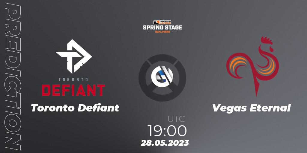 Toronto Defiant contre Vegas Eternal : prédiction de match. 28.05.2023 at 19:00. Overwatch, OWL Stage Qualifiers Spring 2023 West