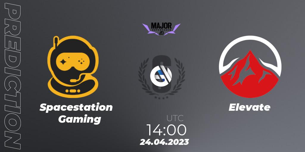 Spacestation Gaming contre Elevate : prédiction de match. 24.04.2023 at 14:00. Rainbow Six, BLAST R6 Major Copenhagen 2023