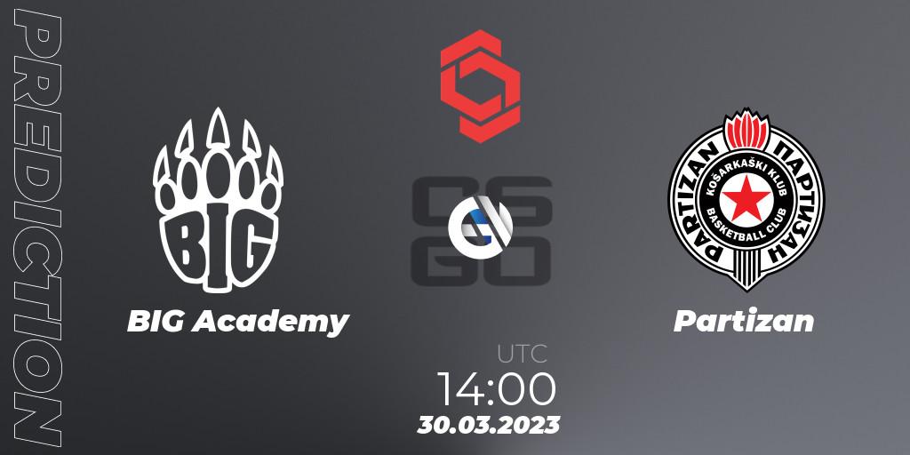BIG Academy contre Partizan : prédiction de match. 30.03.23. CS2 (CS:GO), CCT Central Europe Series #5