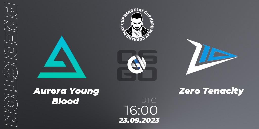 Aurora Young Blood contre Zero Tenacity : prédiction de match. 23.09.2023 at 16:00. Counter-Strike (CS2), Hard Play Cup #7