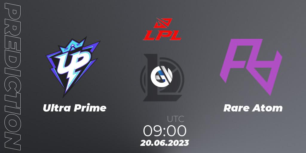 Ultra Prime contre Rare Atom : prédiction de match. 20.06.23. LoL, LPL Summer 2023 Regular Season