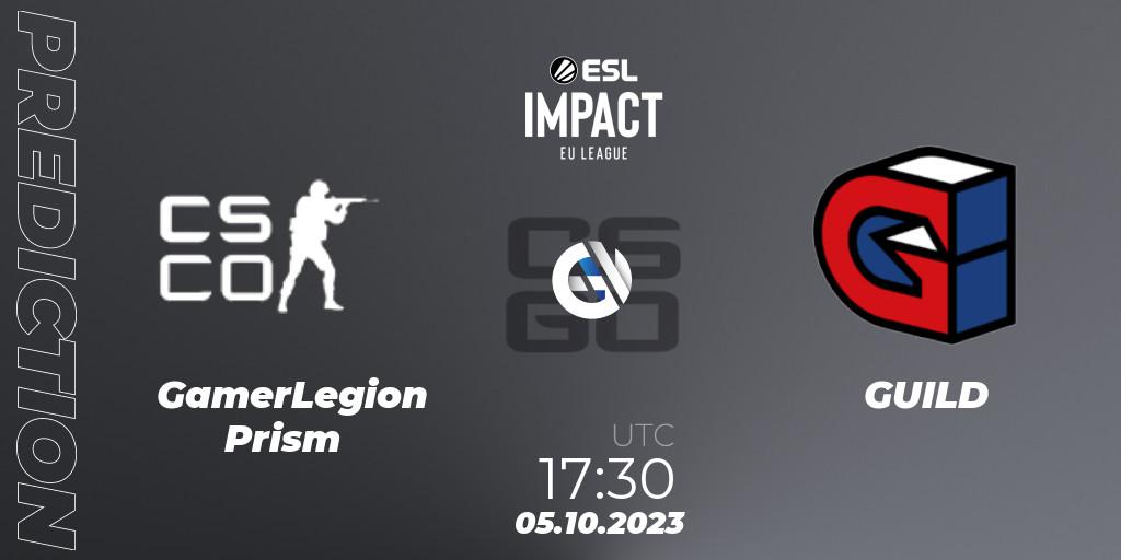 GamerLegion Prism contre GUILD : prédiction de match. 05.10.23. CS2 (CS:GO), ESL Impact League Season 4: European Division