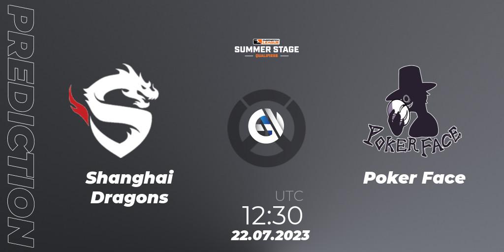 Shanghai Dragons contre Poker Face : prédiction de match. 22.07.23. Overwatch, Overwatch League 2023 - Summer Stage Qualifiers