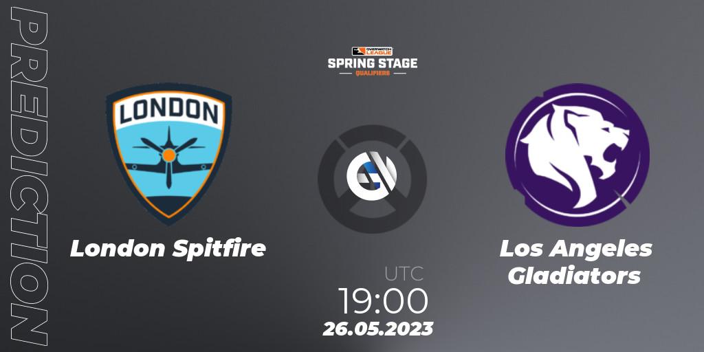 London Spitfire contre Los Angeles Gladiators : prédiction de match. 26.05.2023 at 19:00. Overwatch, OWL Stage Qualifiers Spring 2023 West