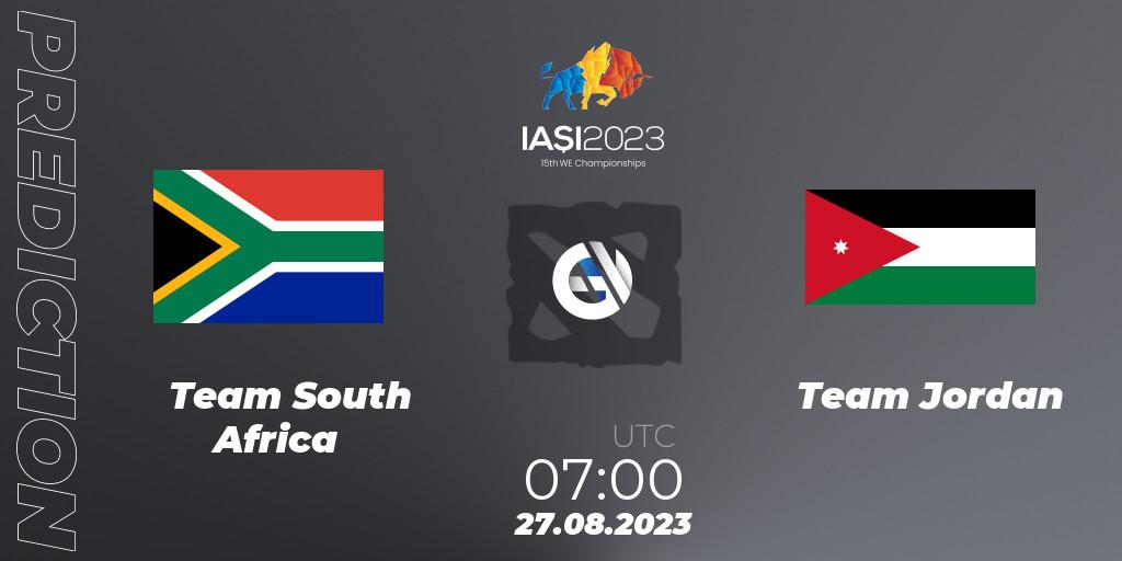 Team South Africa contre Team Jordan : prédiction de match. 27.08.23. Dota 2, IESF World Championship 2023